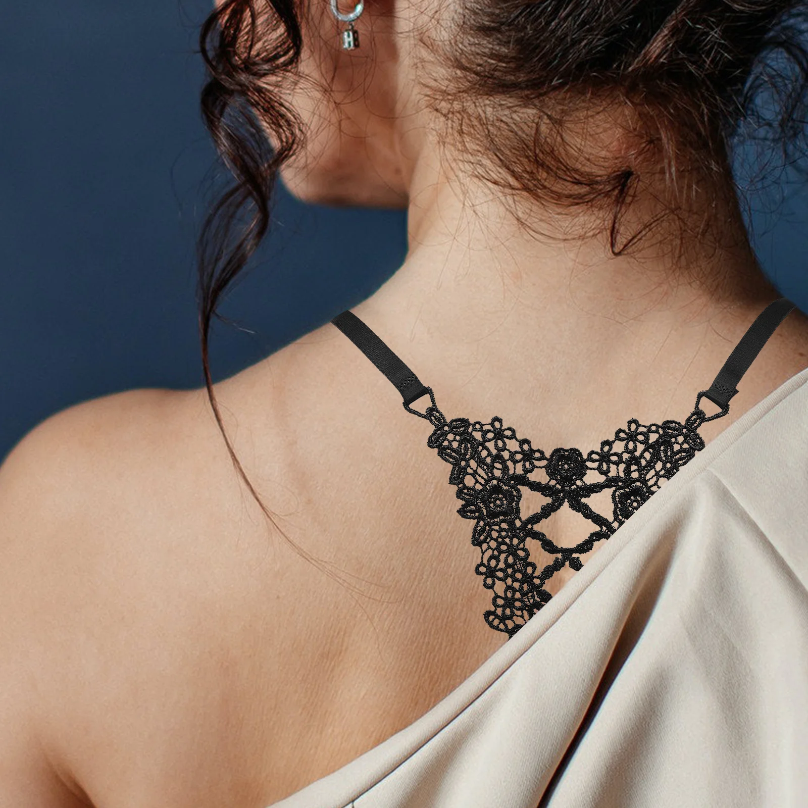 3 Pezzi Spalline Reggiseno Staccabili per Donna, Eleganti Spalline in Pizzo, Estensione per Reggiseno Senza Spalline, Supporto per la Schiena