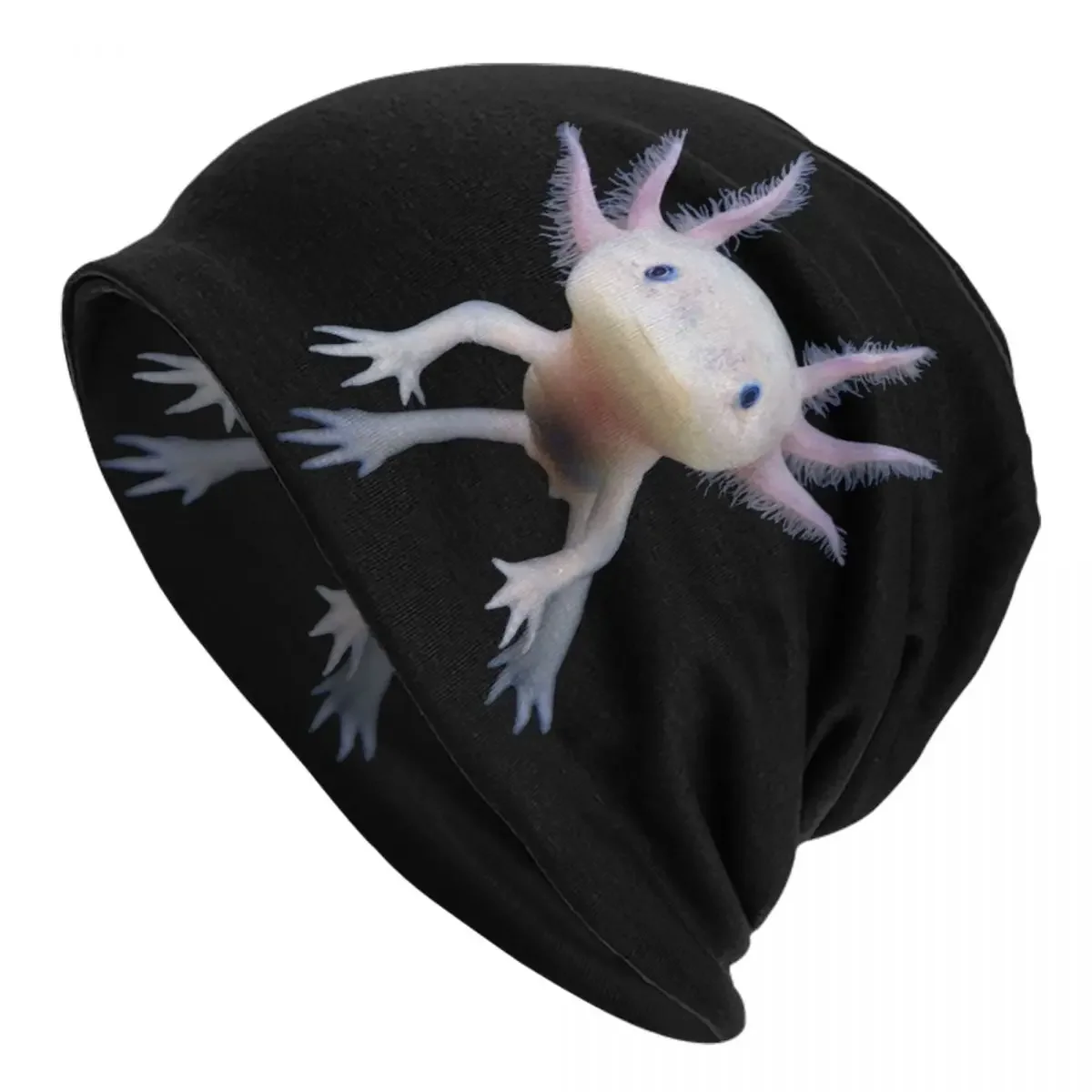 Cute Axolotl Skullies Beanies Caps Streetwear Winter Warm Men Women Knit Hat Unisex Adult Salamander Animal Bonnet Hats