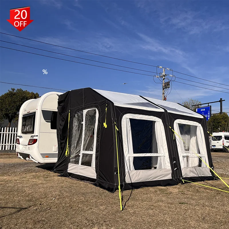 

Trailer RV Side External Tent Sunshade Outdoor Camping Rainproof Thickened Quick-Open Inflatable Oxford Three-layer 3000+