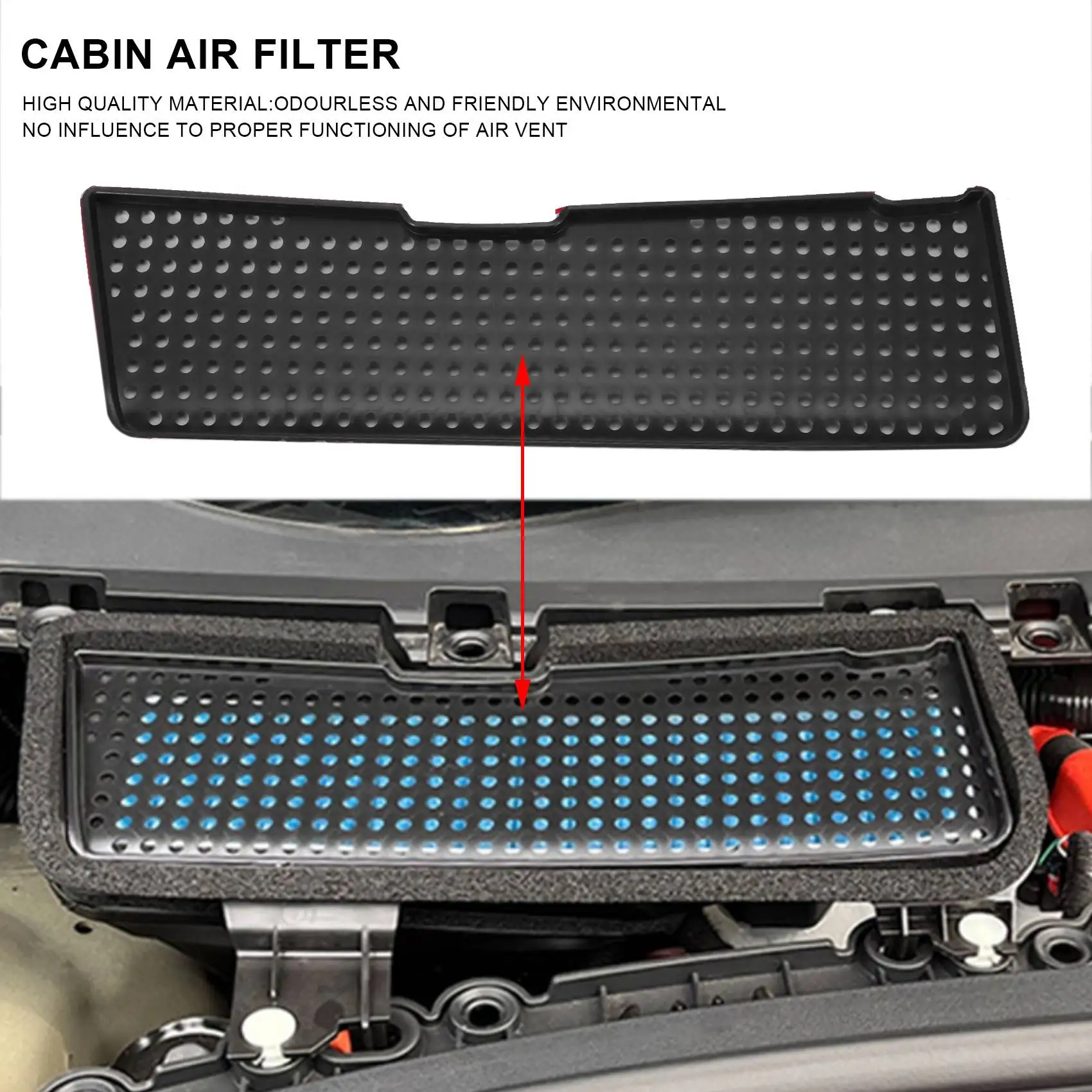 Air Filter Accessories Air Flow Vent Cover Air Intake Grille Anti-Blocking Protector for Tesla Model 3 2021 Internal