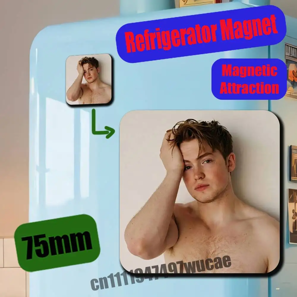 Freezer Metal Cabinet Custom Refrigerator Magnetic Card Case For Actor Kit Connor Fridge Magnets
