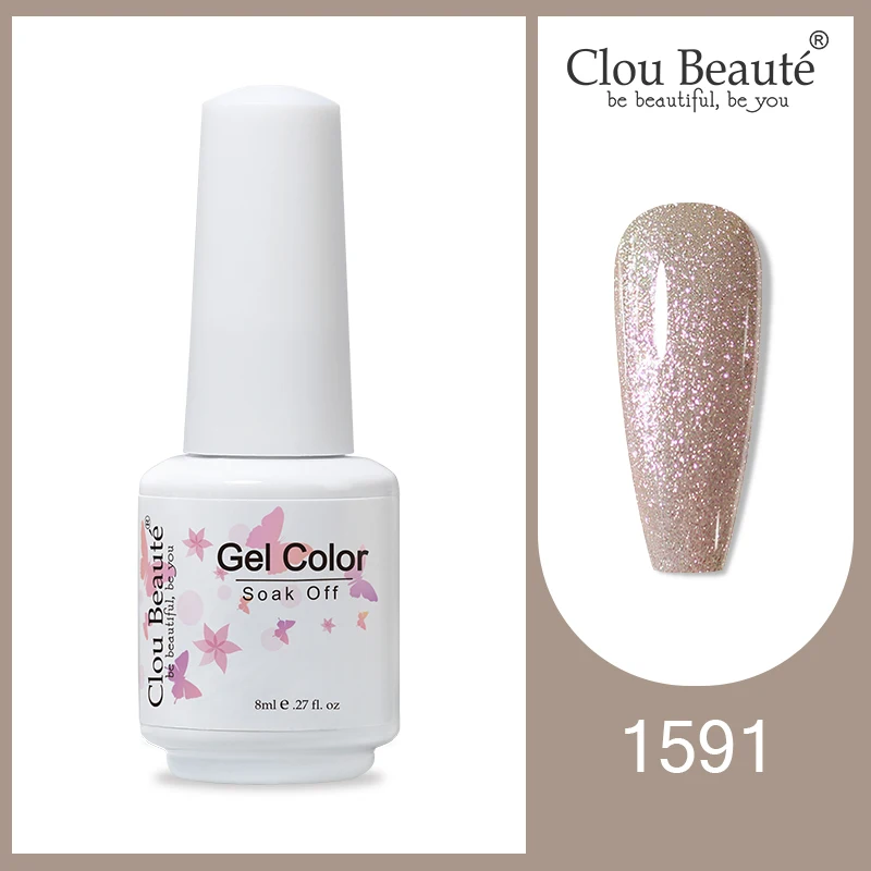 Clou Beaute 8 ml 79 Bonbonfarben UV-Nagelgellack Soak Off Fingernagellack Gellack Gelpolish Rosa Beige Gellack