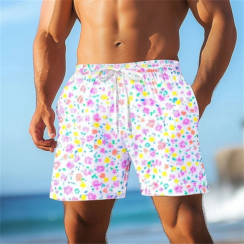

Men's Hawaiian Shorts 3D Full Printing Floral Beachwear Soft Loose Quick-drying Casual Novelty Summer Unisex Swimming Trunks