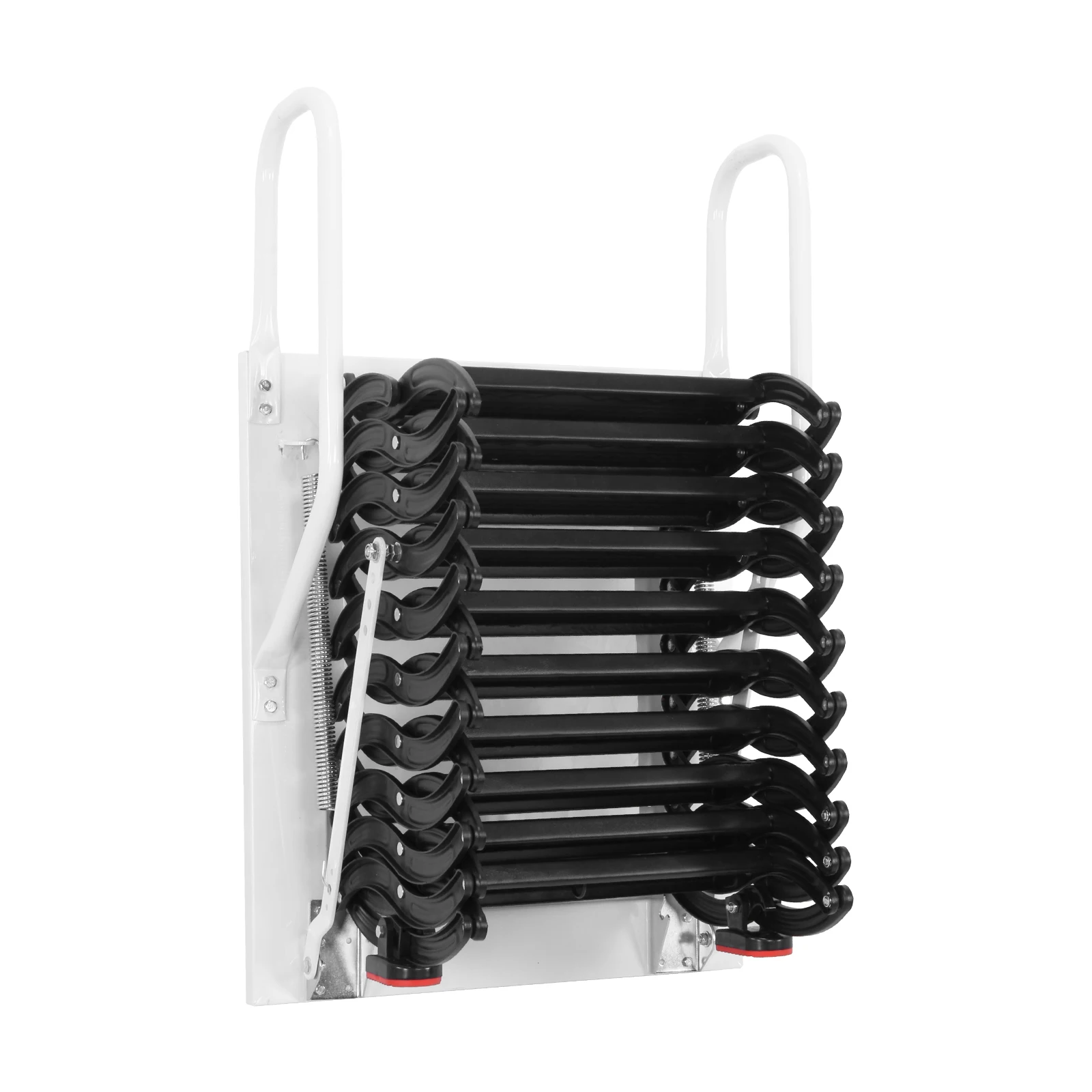

Ceiling Mounted Attic Ladder Pull Down System Hidden Mount Attic Extension Stairs 440LBS Capacity For Home Duplex Villas