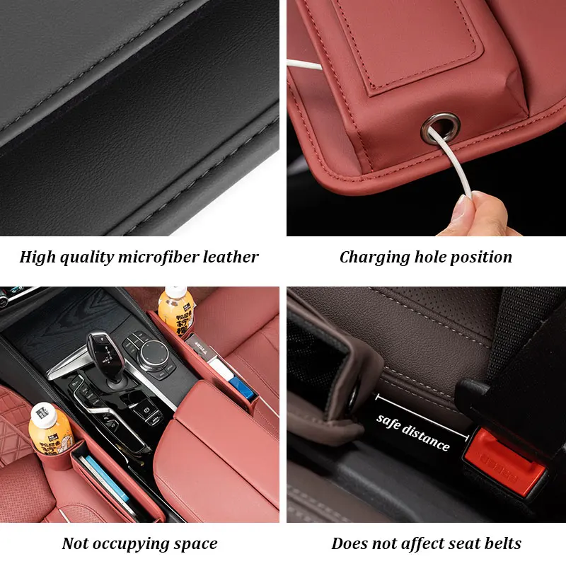 Leather Car Seat Sewn Gap Crevice Slot Storage Box Cup Holder Accessories For Dongfeng DFSK DFM Glory 560 580 330 370 360 IX5 view 4