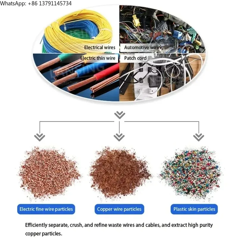 

LX-300A 180kg/h Copper Cable Crushing Granulating And Separating Line Cable Wire Granulator Recycling Machine