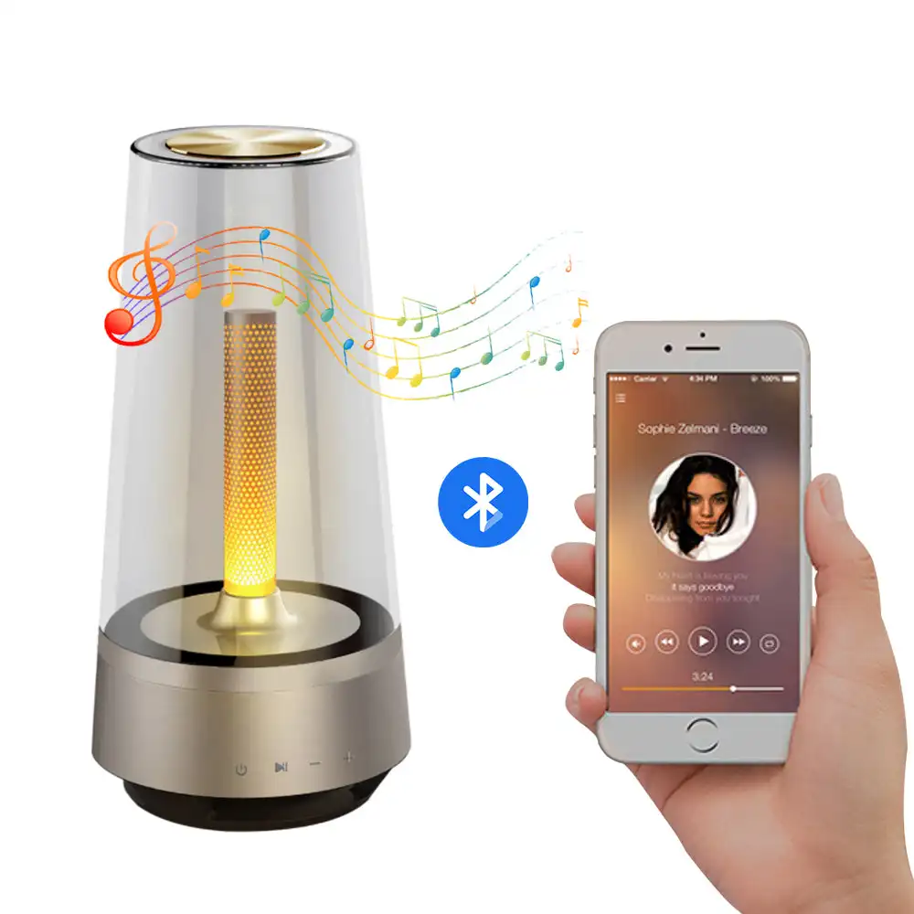 Living Candle Light Speaker Built in Battery Eye Protection Soft Mood With Bluetooth New Fashion Holiday Gift Creative Night