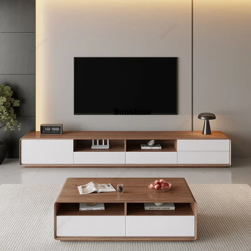 

Design Alone Modern Tv Stand Universal Big Wooden White Salon Luxury Tv Stand Nordic Partitions Mueble Para Televisor Furniture