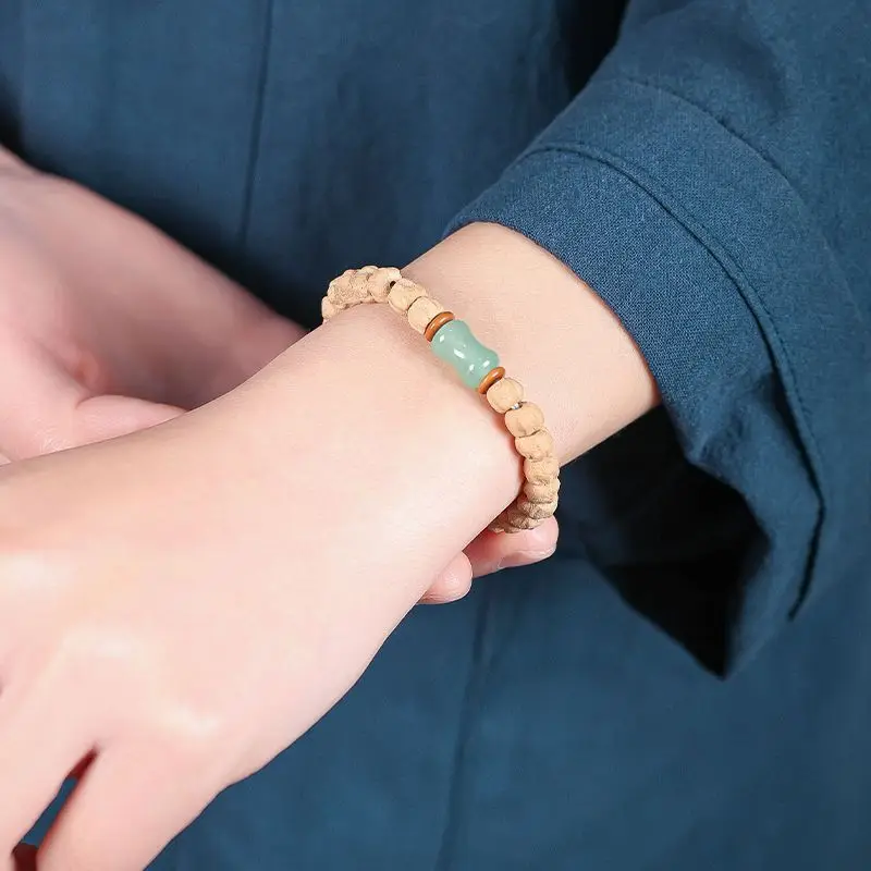 الطبيعية Baixiang البذور سوار التبتية مستقيم قطع الوجه دائرة واحدة الأصلي السرو البذور بودي البذور بوذا الخرز اليد سلسلة #4