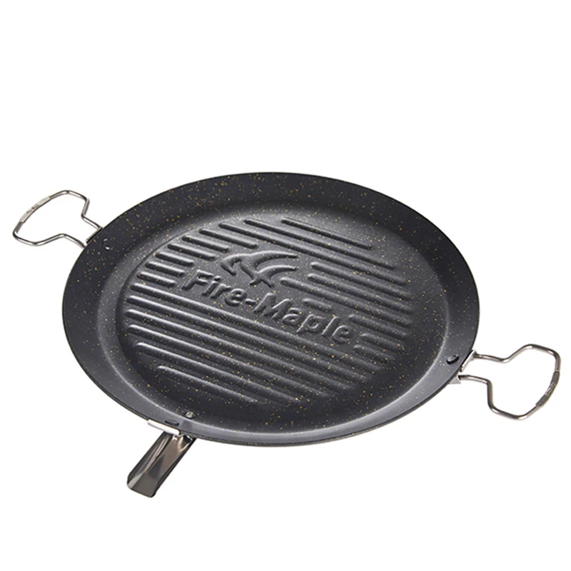 Fire Maple Grill Pan Non-stick Camping Cookware Bakeware Smokeless Barbecue Tray Outdoor Travel Picnic BBQ Grilling 30cm