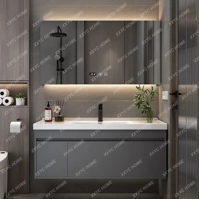 XXPartitions Toilet Bathroom Cabinet Shelves Mirror Organizer Storage Makeup Cupboard Modern Decorations Gabinete Salon Furnitu