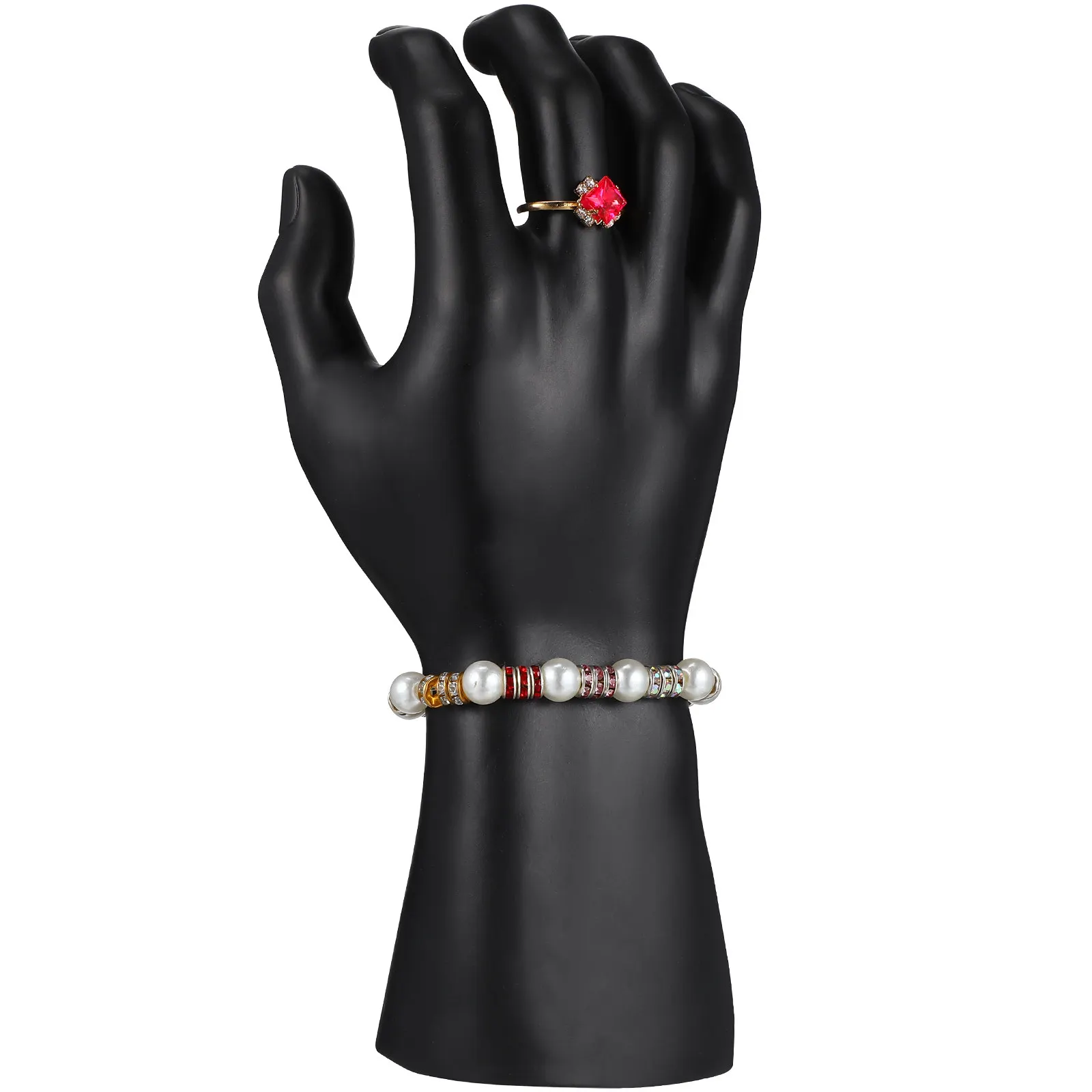 

Male Mannequin Hand Display Jewelry Holder Plastic Hand Mannequin Stand for Rings Bracelets Gloves Display Rings Holder