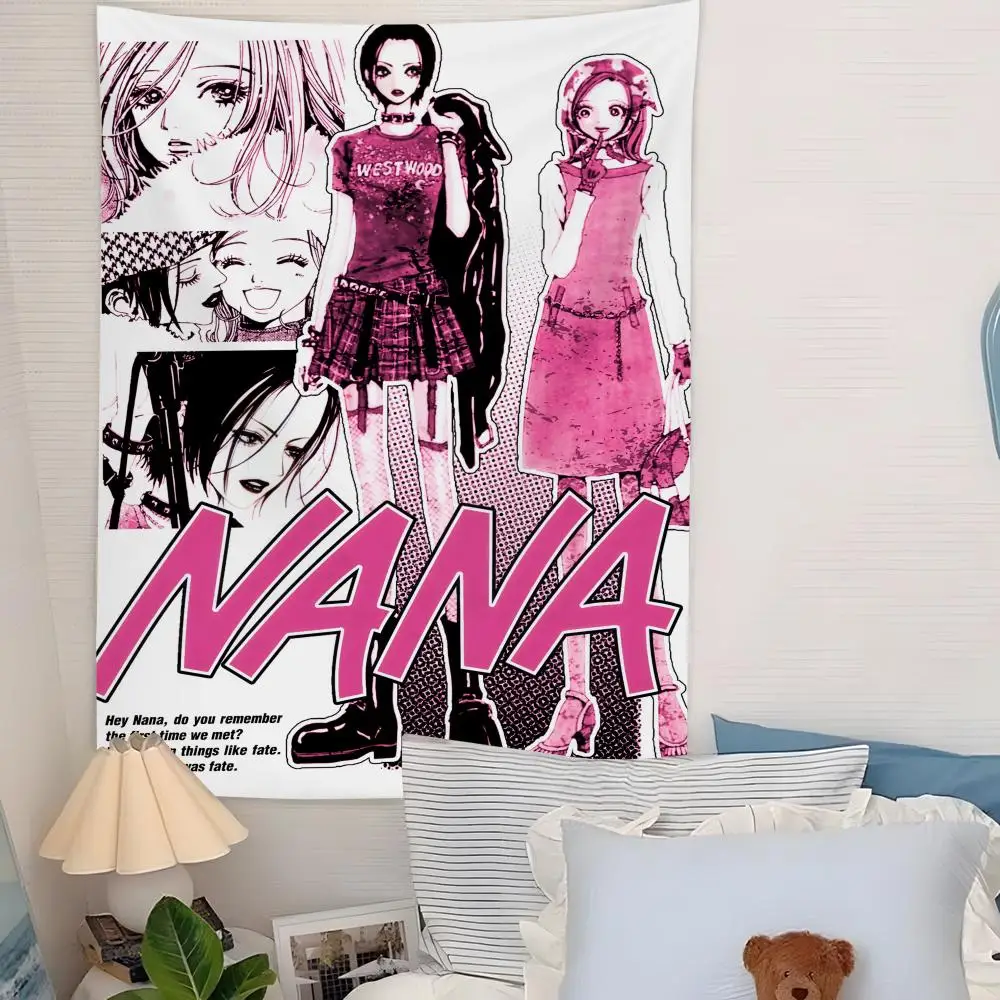 Anime N-Nana Tapestry Microfiber Background Art Decor For Bedroom Living Room Bar Garden Outdoor Festival Wall Decor