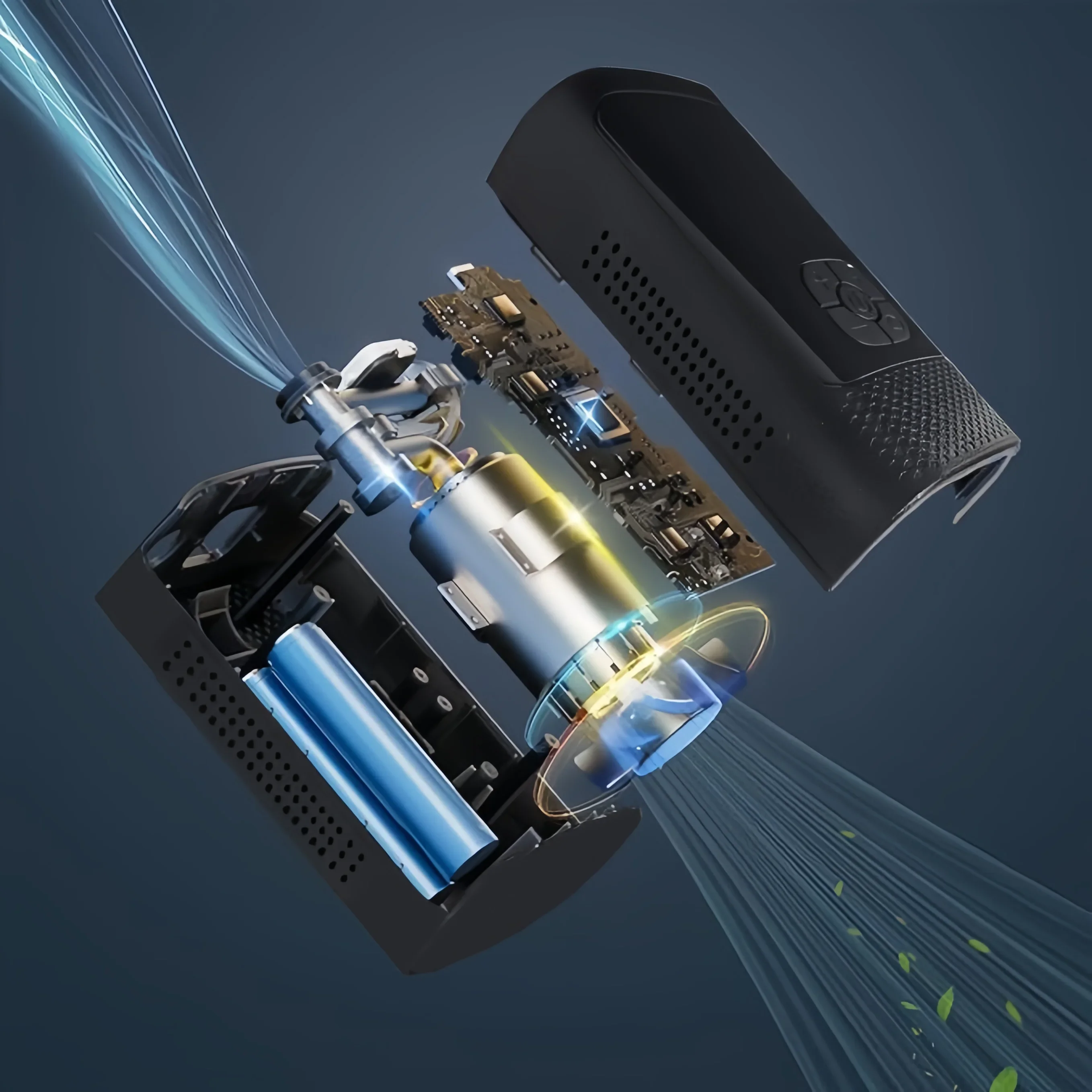 Inflatable Pump Portable Handheld 2 power supply modes and 4 preset air pressures Digital Display Car Motorcycle Tire