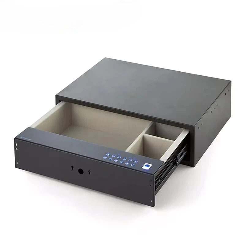 Luxury smart fingerprint jewelry safe anti-theft hidden wardrobe sliding drawer safe