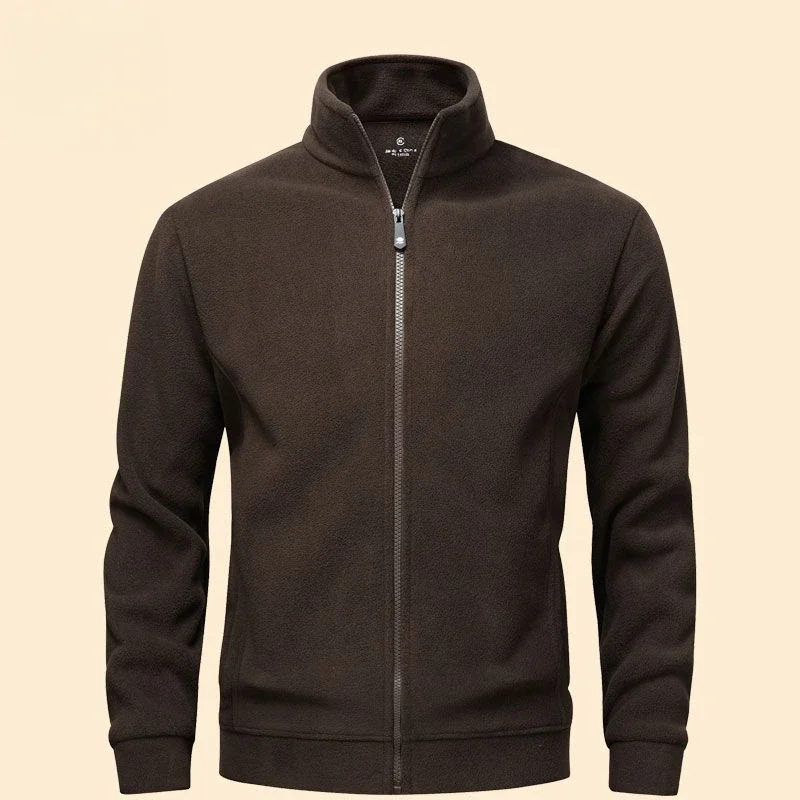 Fashion New Jacket Men's Autumn And Winter Trendy Fleece Jacket Male's Casual Heated Warm Top