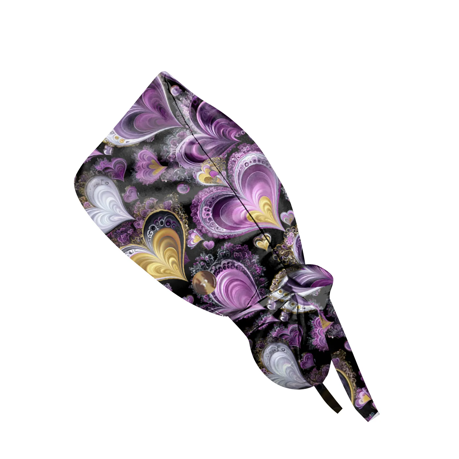 Operation Headgear Hat Nurse Cap Bandanna Printed Valentine's Day Hat Soft Breathable Surgical Cap Headwear Hospital Accessories