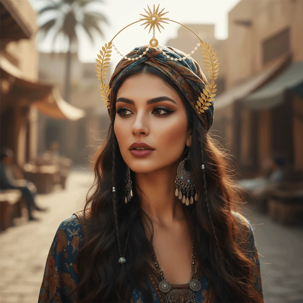 Sun God Halo Headband Star Gold COSPLAY Hair Hoop Halloween Costume Fashion Show Hair Accessories Tiara Headdress Ladies/Girls