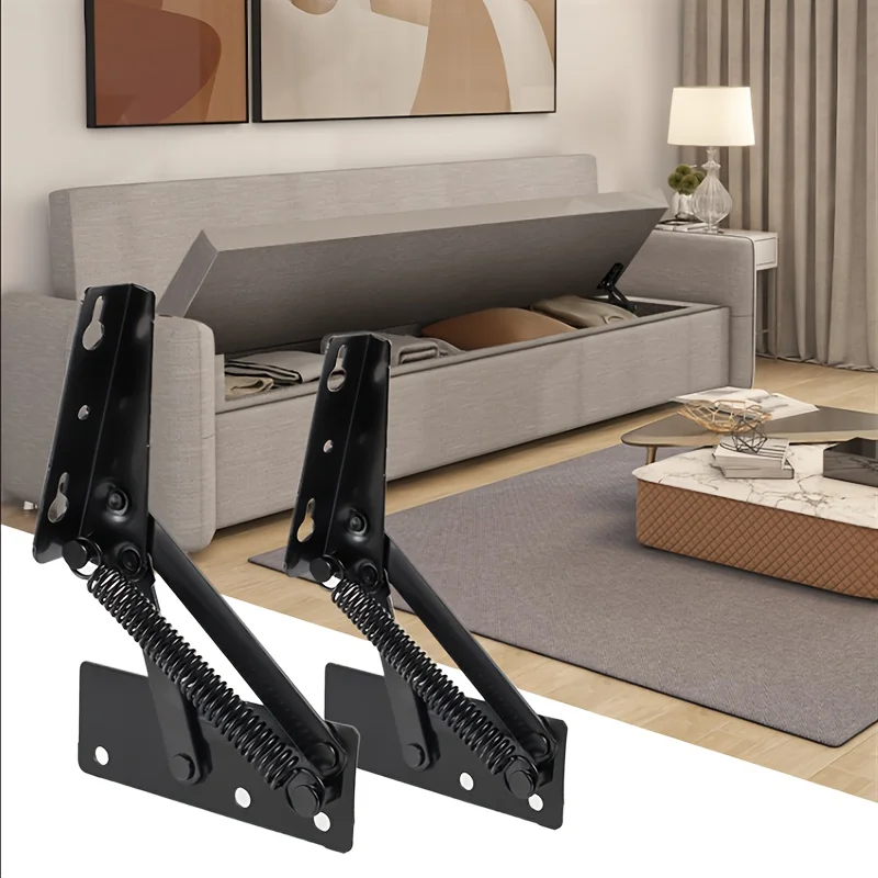 2PCS Sofa holder spring hinge tatami up-flip support cabinet board support up-flip hinge