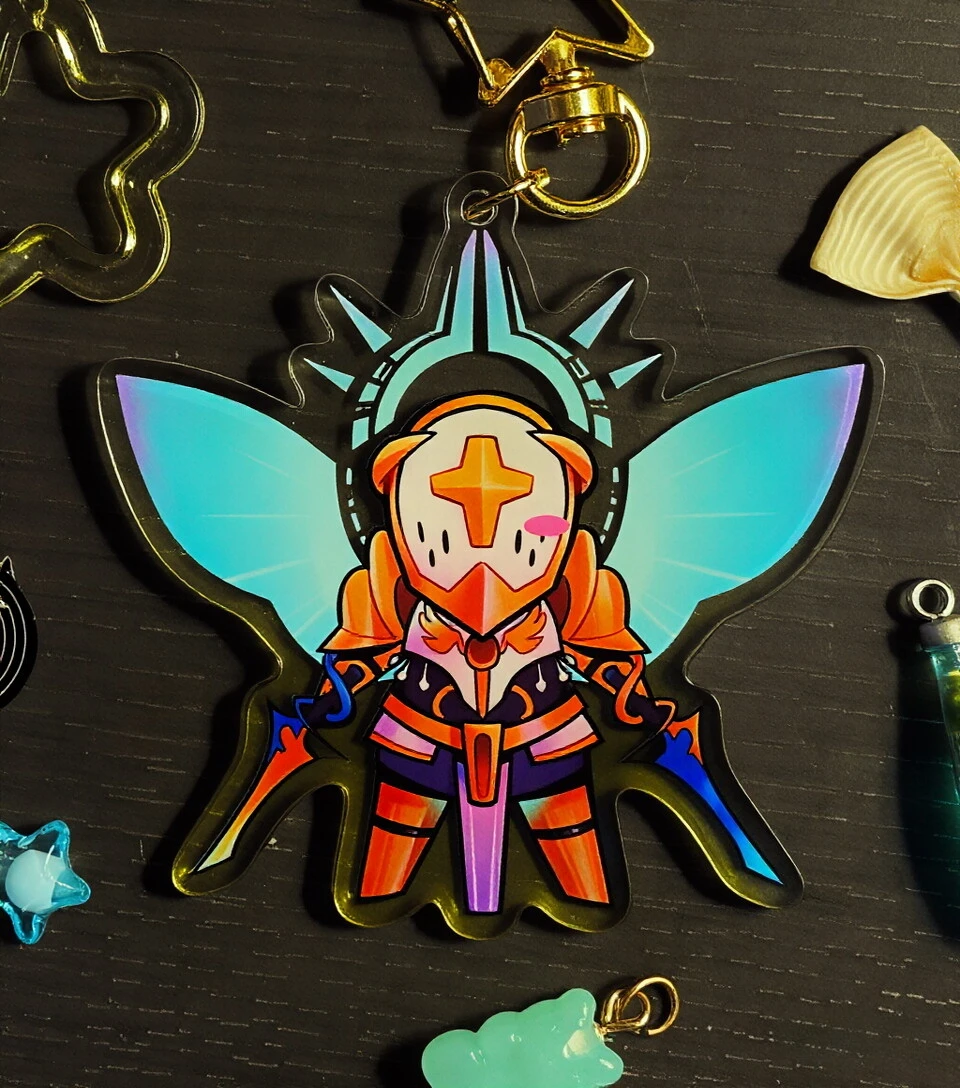 ULTRAKILL 2” Gabriel Reversible Acrylic Keychain Charm Anime Cartoon Collection Toys Gift for Friend