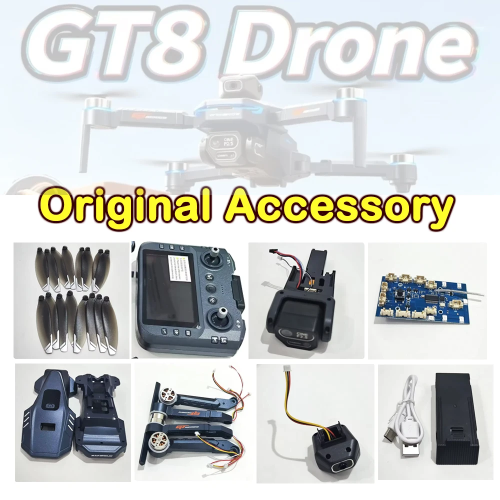 LSRC GT8 Drone Accessory GT8 Propeller Blade / Motor Arm A1/A2/B1/B2 / 4K Camera / Body Shell / Large Screen Controller Part
