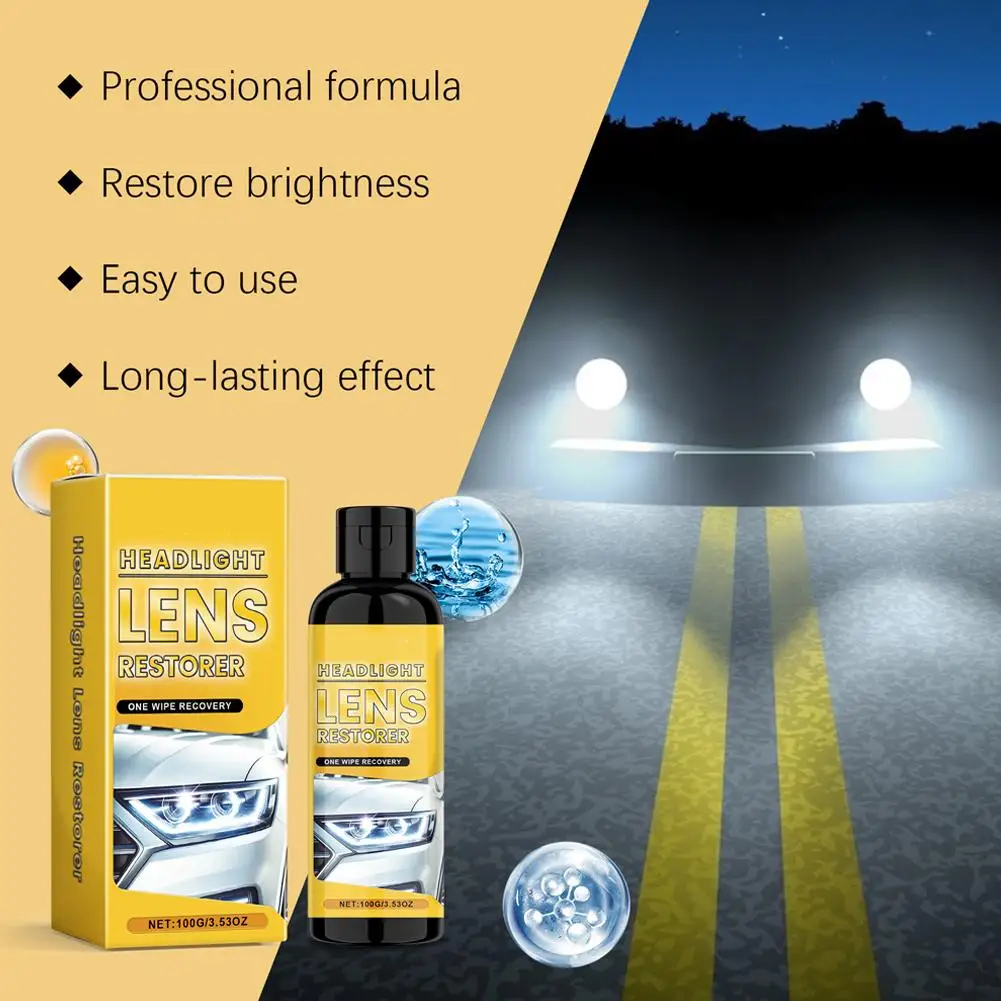 Płyn do polerowania reflektorów samochodowych, polimer, środek do czyszczenia reflektorów samochodowych, produkty do renowacji i naprawy aut, agent R5T4