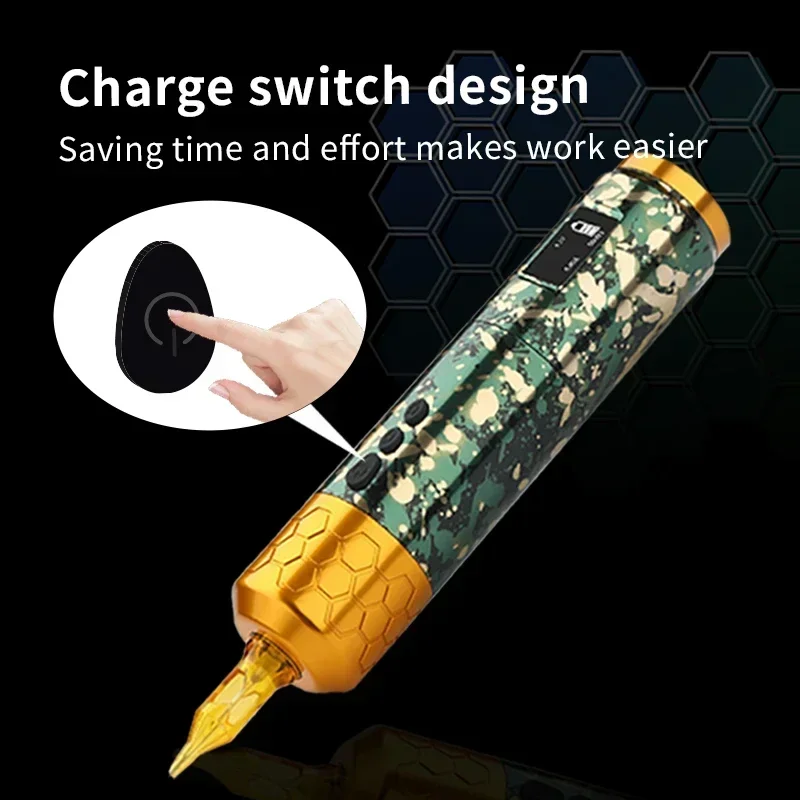 Tattoo Pen Wireless rimovibile batteria ricaricabile Tattoo PMU Machine Digital Rotary Tattoo Pen Machine Stroke 4.0mm