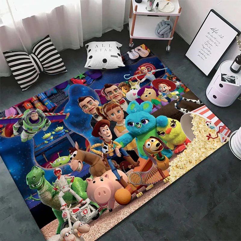 Pixar Cartoon Toy Story Buzz Lightyear  Area Rug Carpet for Living Room Kid Bedroom Sofa Kitchen Doormat Decor Floor Mat Gift