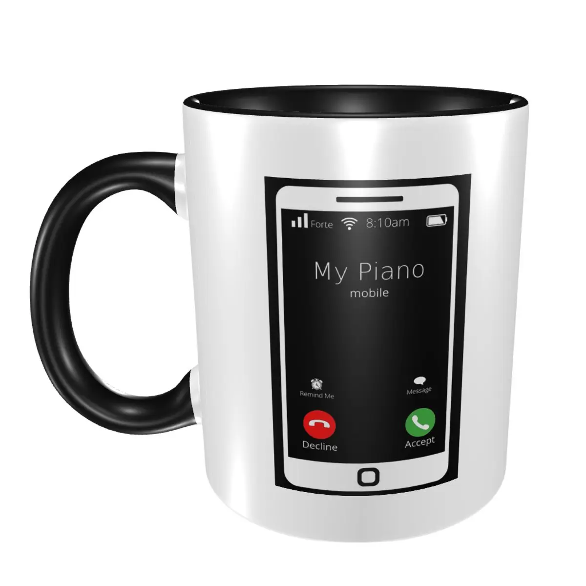 Piano Calling Pianist Teacher Phone Mug Funny Ceramic Coffee Cups Tea Mugs Milk Cup Drinkware Gifts for Woman Man