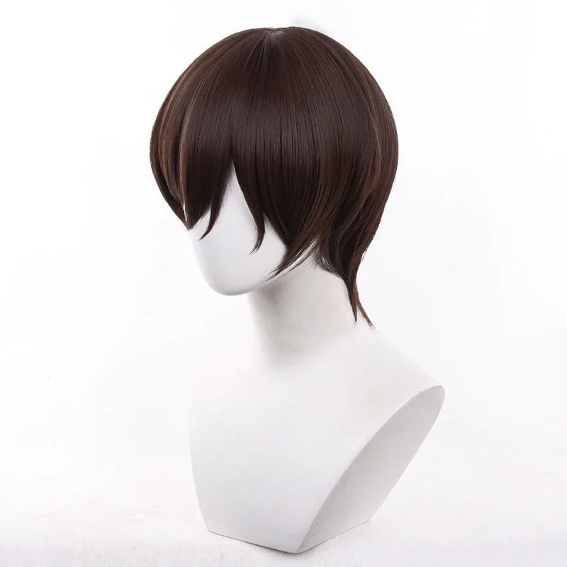 Fujioka Haruhi Haar Fujioka Haruhi Cosplay Perücke Ouran High School Host Club Fujioka Haruhi Dunkelbraune Perücke Hitzebeständige Perücken