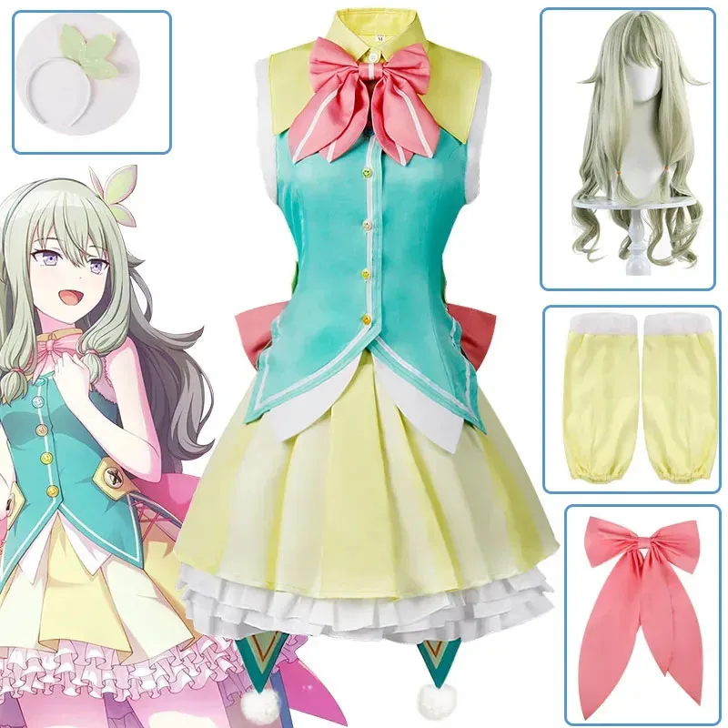 

Wonderlands×Showtime Kusanagi Nene костюмы для косплея красочная сценическая униформа юбка костюм прекрасный костюм ролевая игра парик костюм