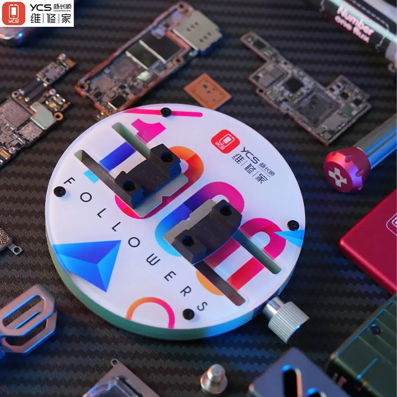 

YCS H03 Pro Universal Motherboard Ring Clamp High Temperature Resistant Fixture for Mobile Phones PCB Board CPU IC Repair Tools