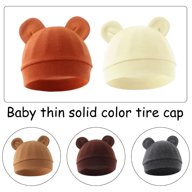 Soft & Breathable Newborns Baby Hat Cotton Fetal Caps for 0 to 3 Months Comfortable Infants Bonnet Fashionable New Dropship