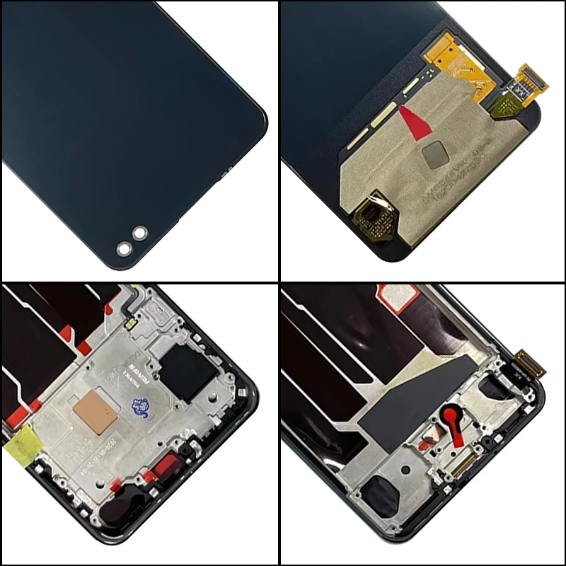 Super AMOLED dla OnePlus Nord 5G wyświetlacz LCD ekran dotykowy Digitizer Assembly 1 + Nord 5G AC2001, AC2003 ramka wyświetlacza — zdjęcie produktu 5