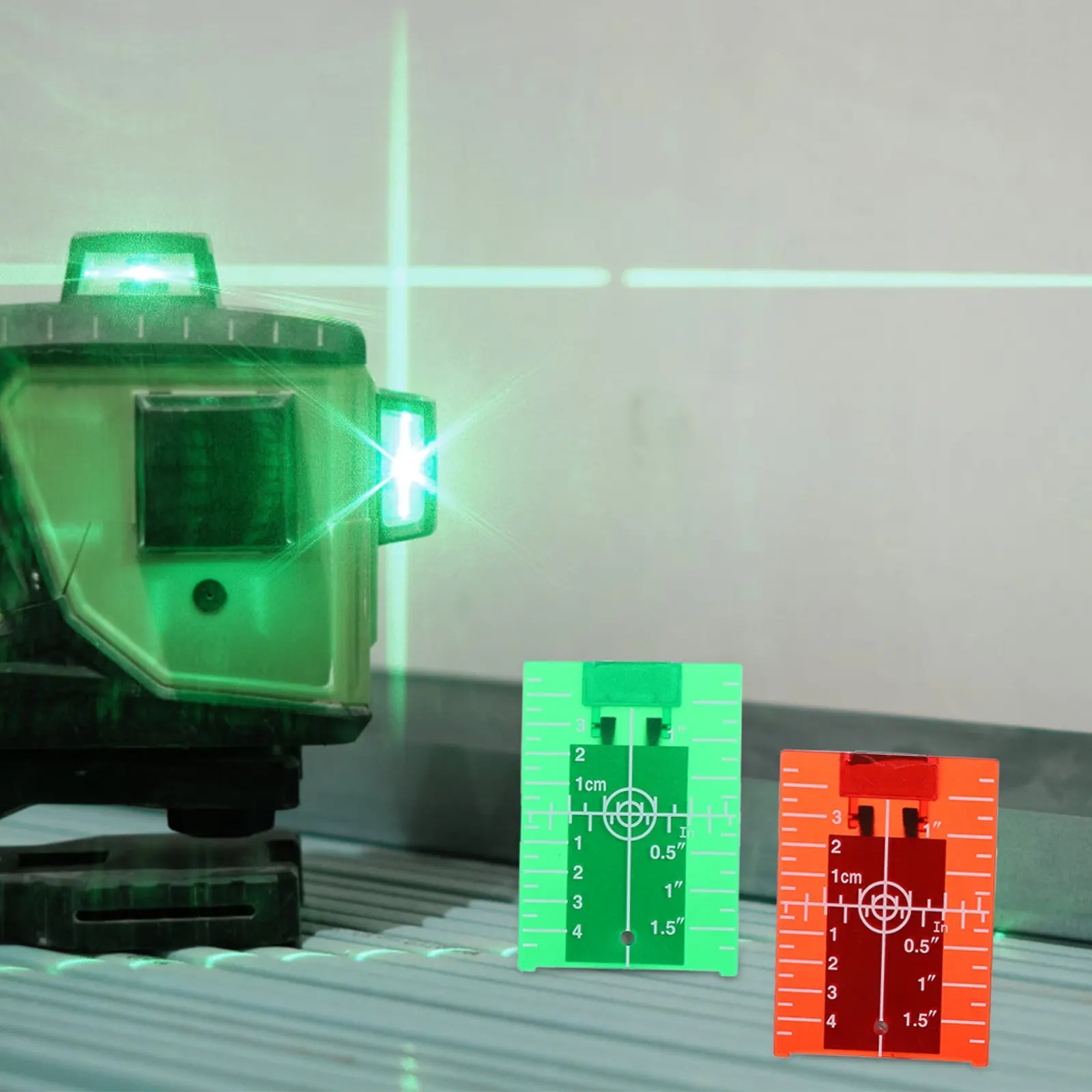 

2Pcs Laser Level Magnetic Plate Green Red Infrared Target Board Stand Floor Plate for Accurate Measurement Carpentry Projects