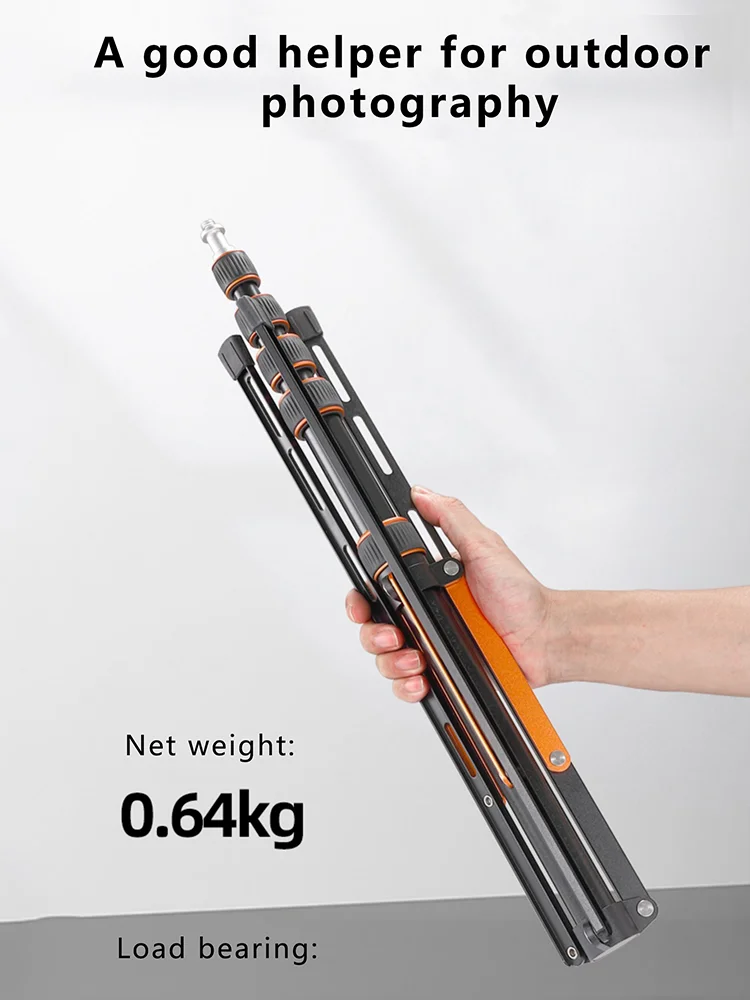 QZSD LS-255 2.1m 조명 삼각대, 휴대용 1/4 3/8 나사 조명 스탠드, 조정 가능한 사진 램프 홀더, 카메라 플래시 소프트 박스용