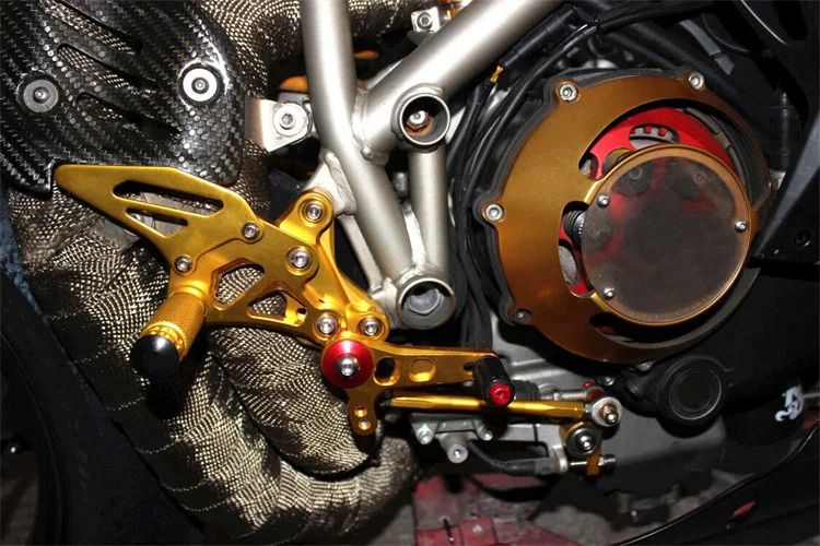 ARASHI Motorcycle Front Foot Pedal Foot Rset Foot Pegs Rear Set Rearset For DUCATI 1198 1198S 1198R 1098 1098S 1098R 848 EVO