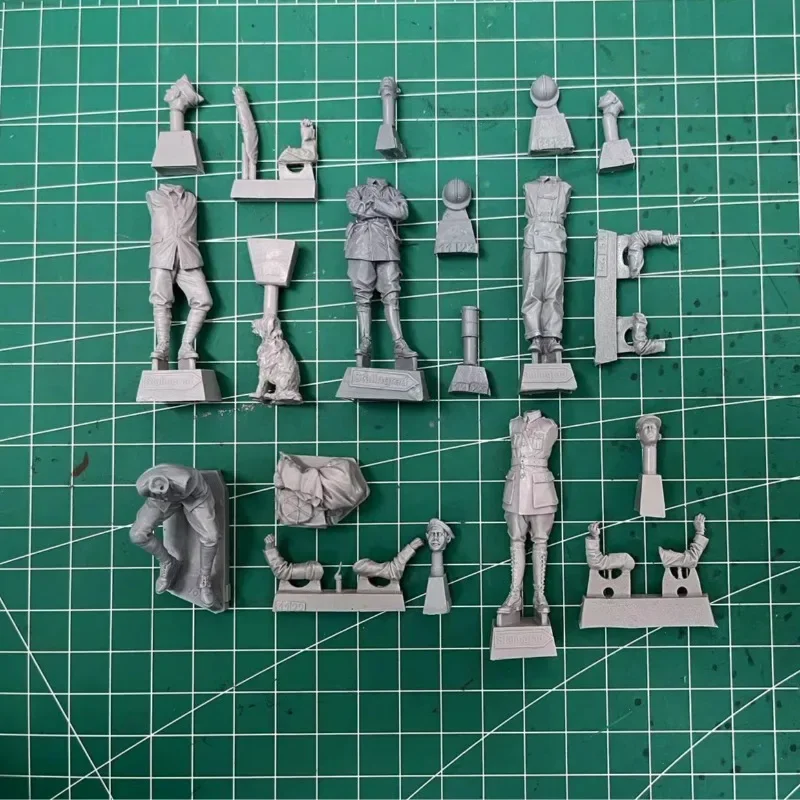 1/35 scale resin figure model kit French Tank Crew WWI 5-Person Military Garage Kit Mini Sculpture Self-Assemble Unpainted N550
