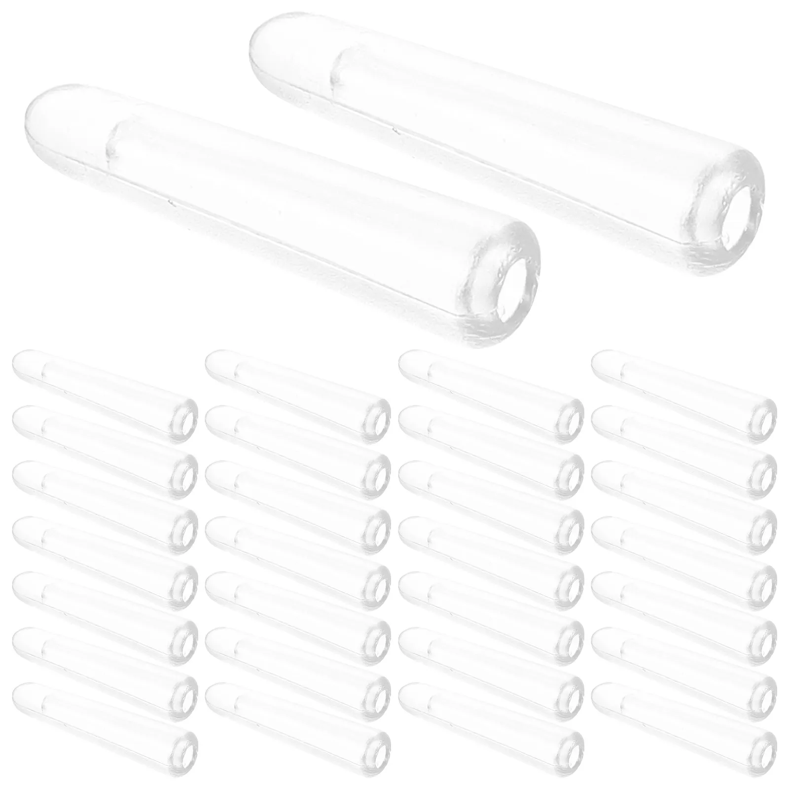 100Pcs Clear Tweezer Tip Protective Covers Non-Slip PVC Protective Caps for Fine Tip Tweezers Eyelash Tools Beauty Accessories