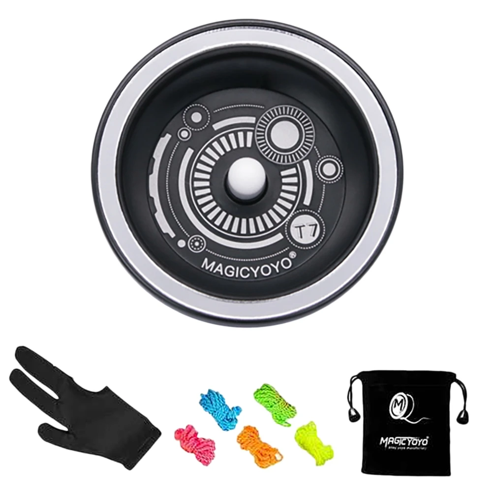 

MAGICYOYO Responsive Yoyo T7,Metal Aluminum YoYo Professional Yoyo for Kids Beginner with Bag and 5 Replacement Yoyo Strings