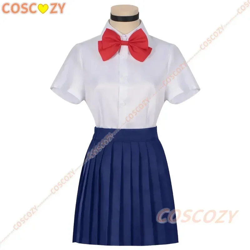 

RT01 Momo Ayase Cosplay Costume Wig Anime Dandadan Sweater Skirt School Uniform Earrings Choker Socks Christmas Party for Gi&Gf1