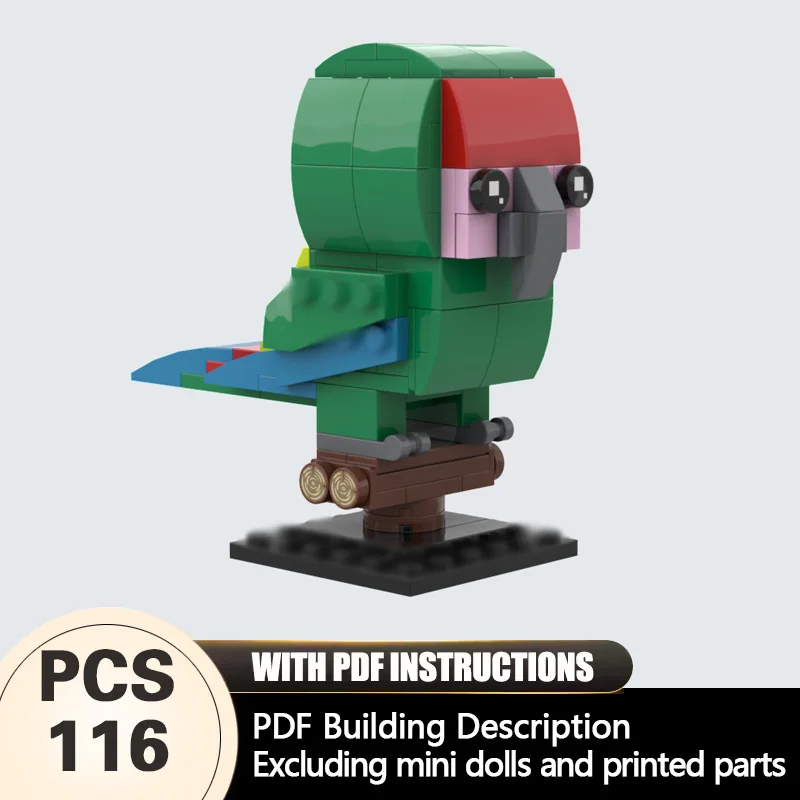 

Creators Animal Series Model MOC Building Bricks Military Parrot Modular Technology Gifts Holiday Assemble Children Toys Suit