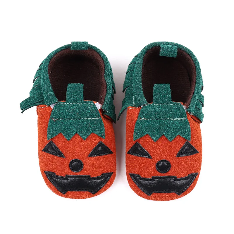 Halloween pumpkin soft-soled toddler 0-1 year old baby drop shoes BHX3136