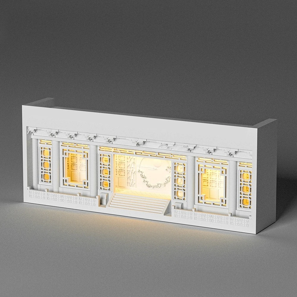 Chinese architectural style 3w Light Emitting Diode 3000K Wall-mounted wall lamp Home living room Interior decoration gypsum