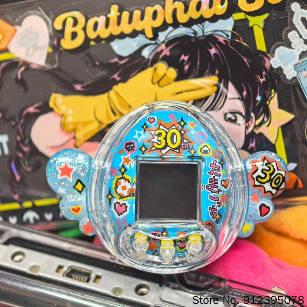 Original Bandai Tamagotchi Nano 30th Anniversary Blue Yellow Mametchi Retro Electronic Pet Toy Collectible For Adult Hobby
