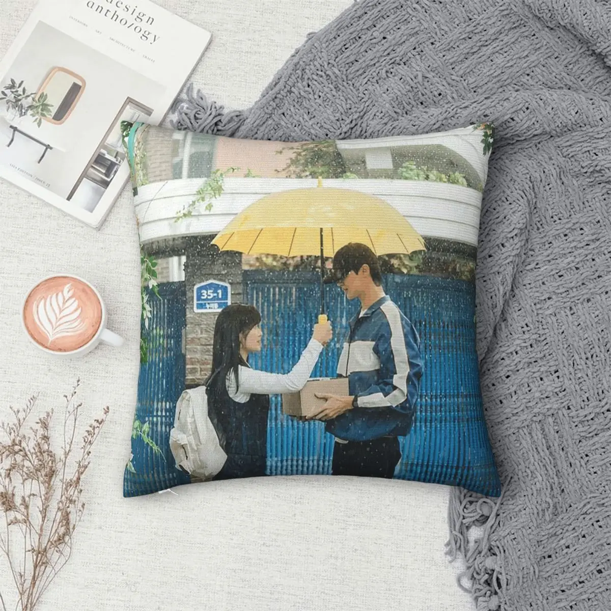 Lovely Runner Byeon Woo Seok Tv Drama Square Pillowcase Pillow Cover Cushion Zip Decorative Comfort Throw Pillow for Living Room