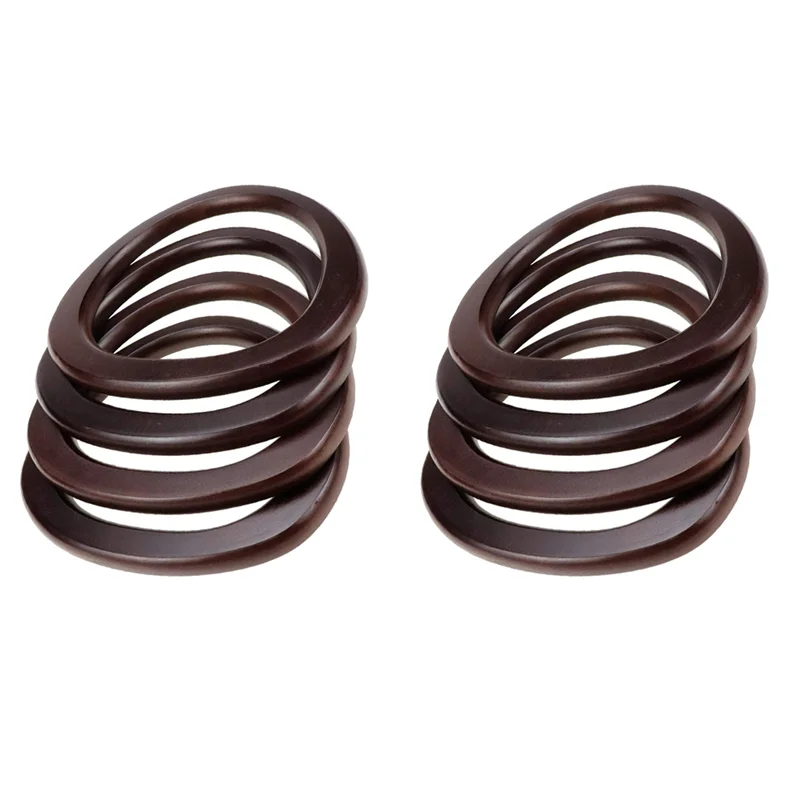 

8 Pack Wooden Purse Handle D Shape Wooden Handles Replacement Tool For Crocheted Knitted Bag Beach Bag Straw Bag Handles