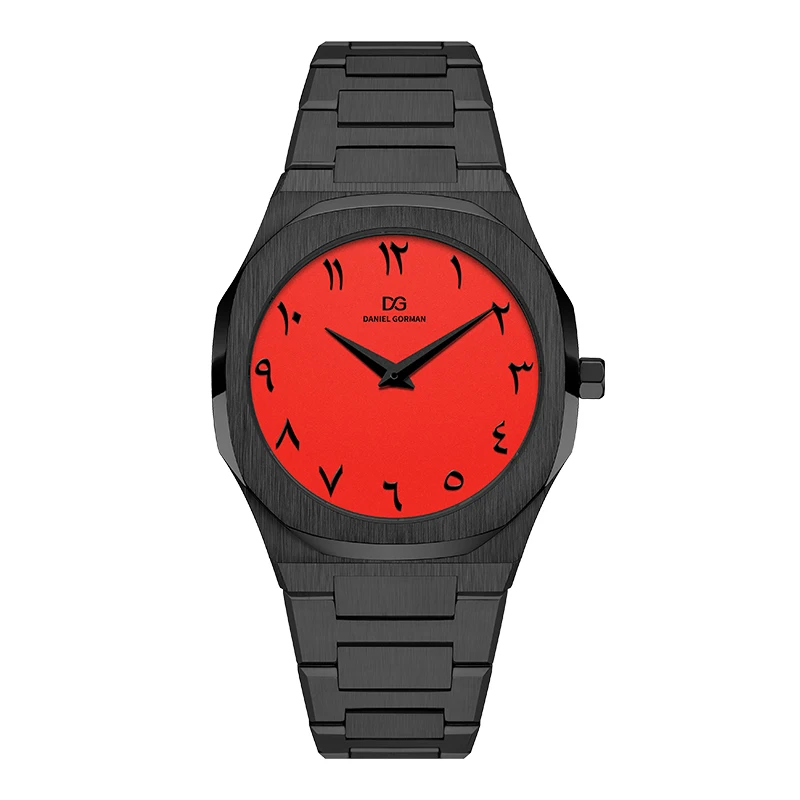 Luxury Stainless Steel Band Quartz Watch 2026 Design Arabic Numerals 5ATM Waterproof Dressy Gift DG9091 New