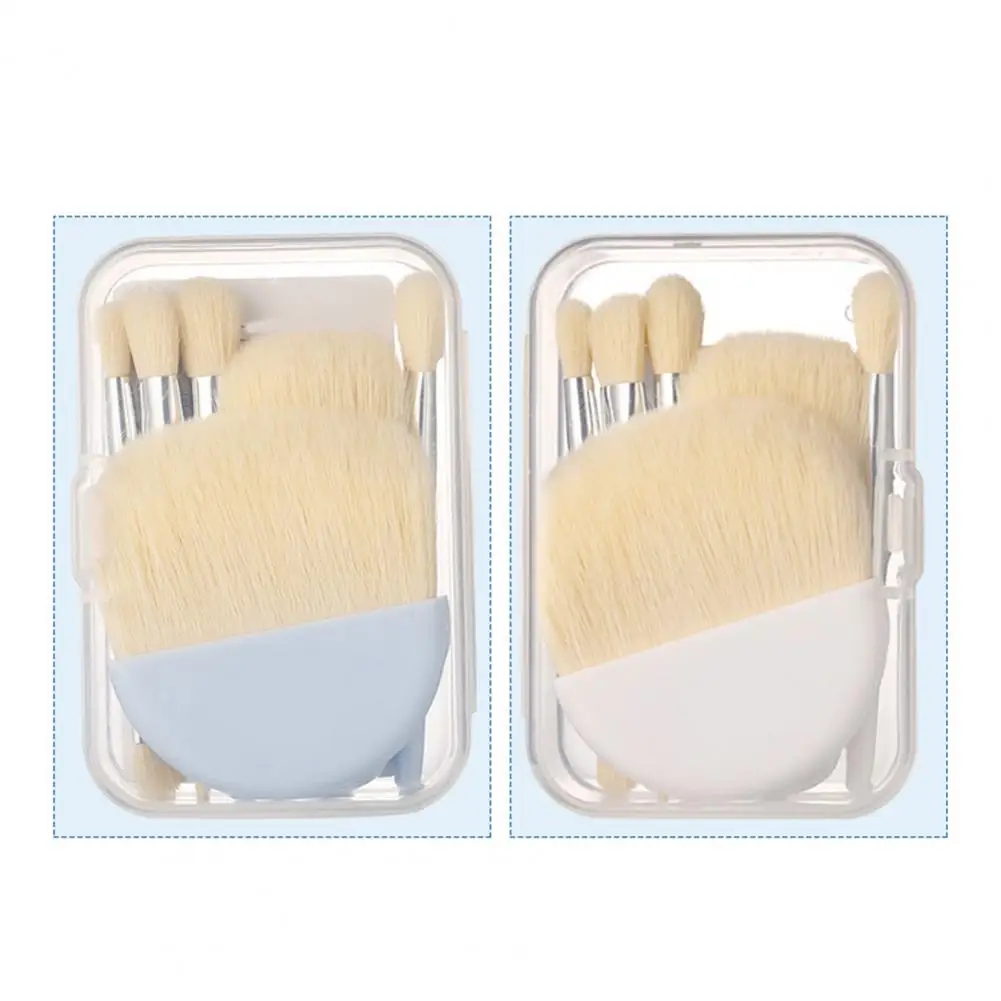 Ensemble de pinceaux de maquillage lavables de petite taille, ensemble de pinceaux de beauté portables, correcteur, 6 pièces