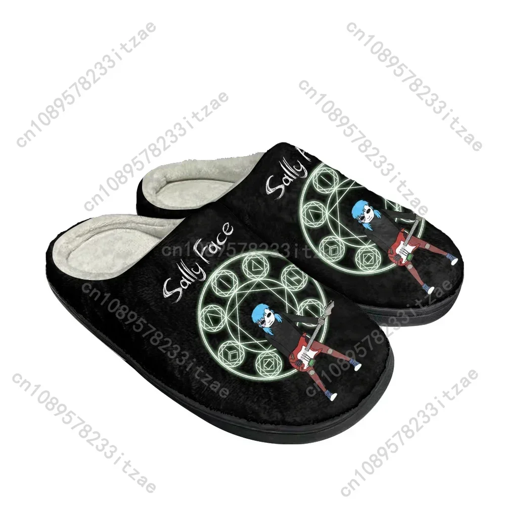 Hot Game Sally Face Home Cotton Custom Slippers Mens Womens Teenager Latest Bedroom Plush Indoor Keep Warm Shoes Thermal Slipper